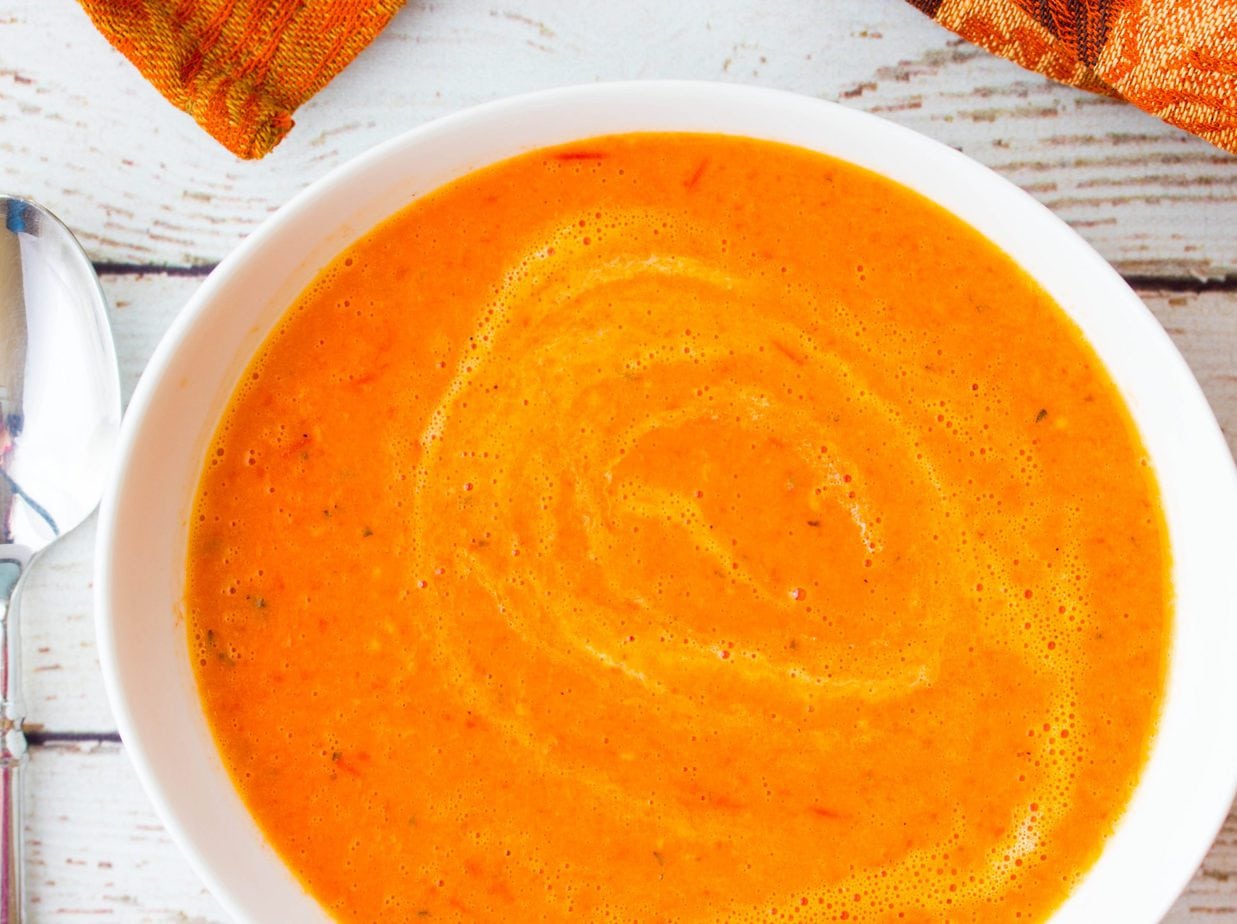 Easy Creamy Roasted Cherry Tomato Soup